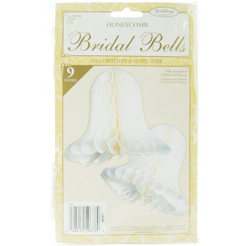9'' Honeycomb Tissue Bridal Bells, Wedding Decoration