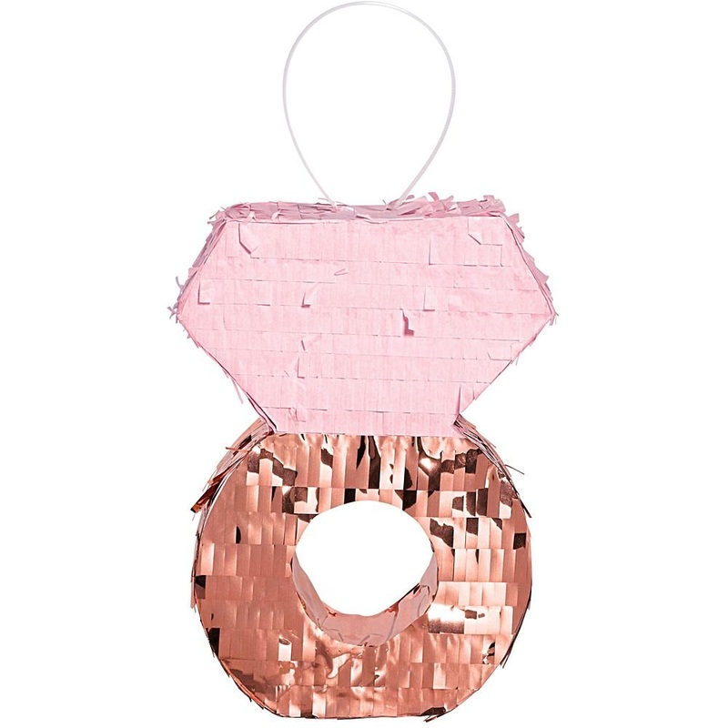 Blush Wedding Ring Shaped Mini Piata 6 1/2" x 4 3/4" | 1ct