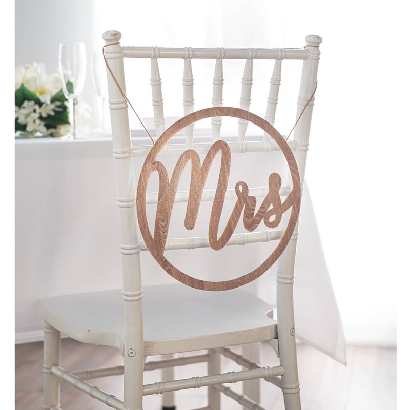 Bridal Shower Wooden "Mrs." Chair Sign, Luxurious Shower Collection