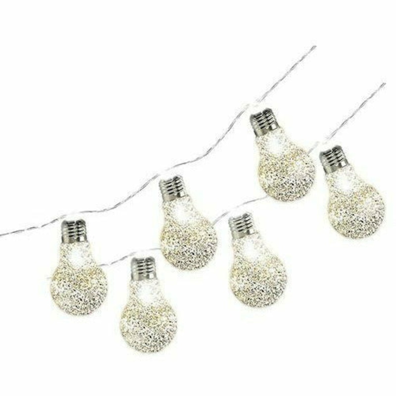 Glitter Edison Lightbulb LED String Lights
