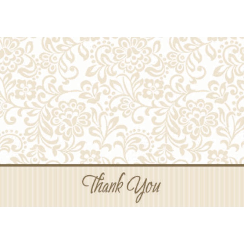 Gold Wedding Traditions Thank You Notes