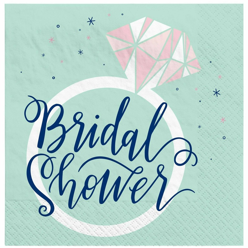 Mint Bridal Shower Luncheon Napkins