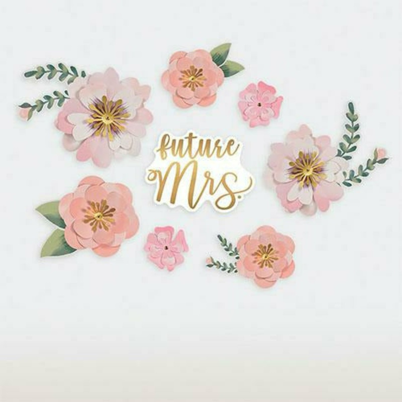 Mint to Be Floral Cutouts 8ct