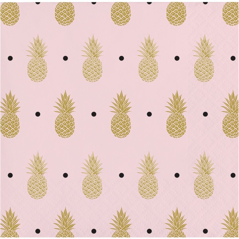 Pineapple Wedding Beverage Napkins (16 ct)