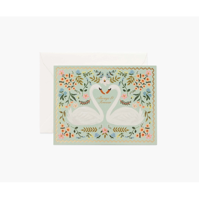Rifle Paper Co. Wedding Card - Always & Forever Swans