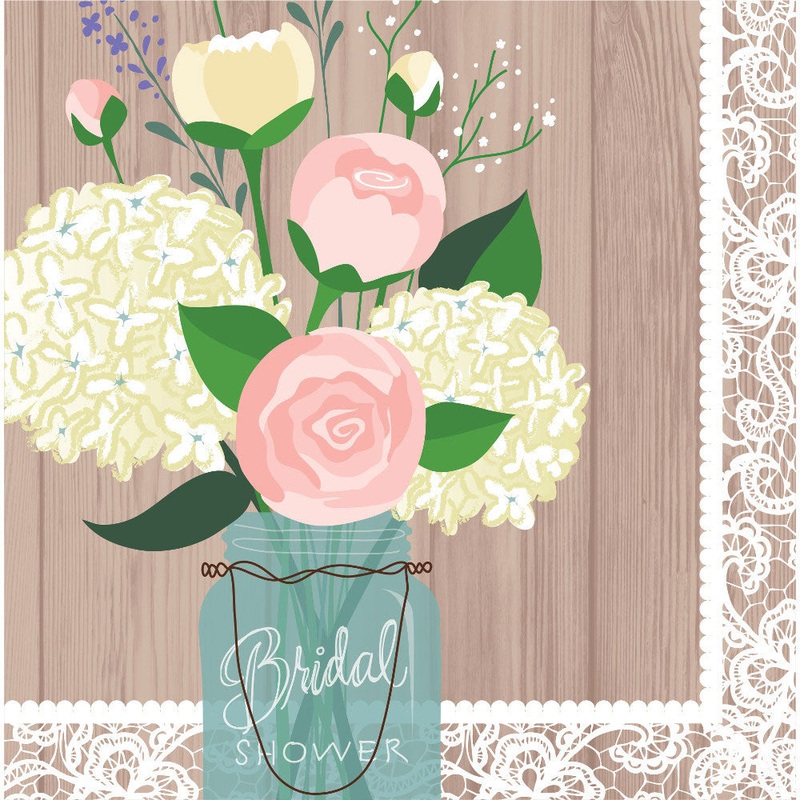 Rustic Wedding Luncheon Napkins (16ct)