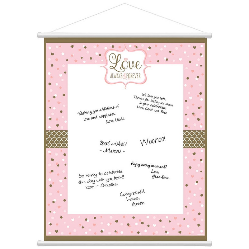 Sparkling Wedding Sign In Scroll