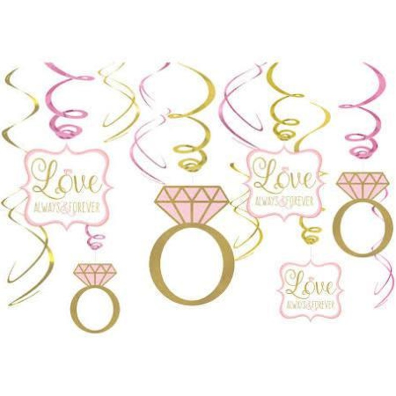 Sparkling Wedding Value Pack Swirl Decorations