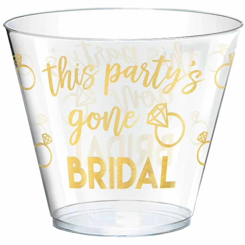 This Party's Gone Bridal Plastic Tumblers