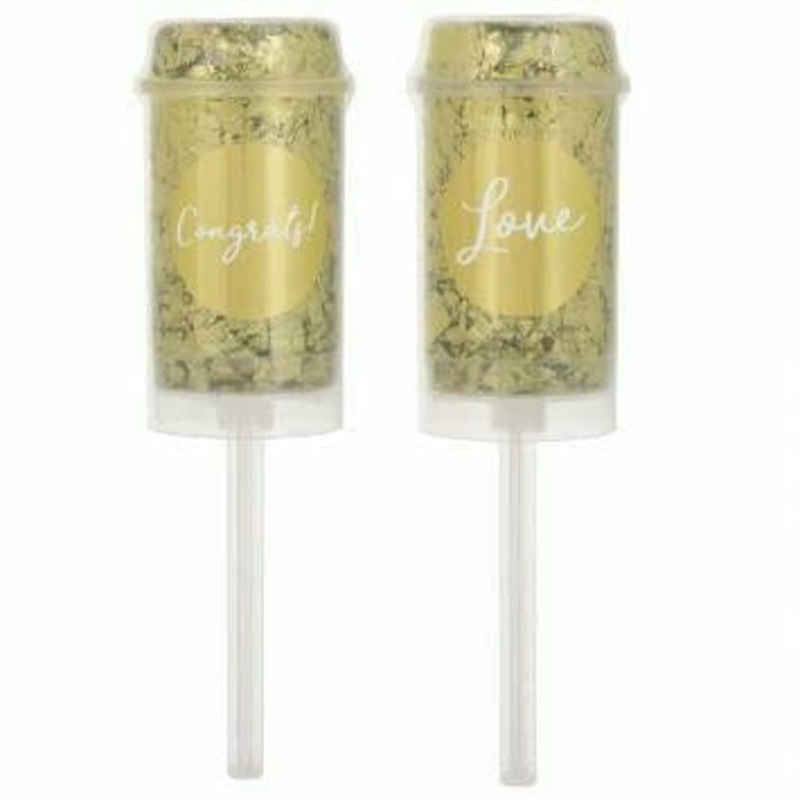 WEDDING PUSHUP POPPER GOLD