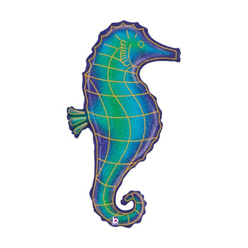 36" SEAHORSE GLITTER