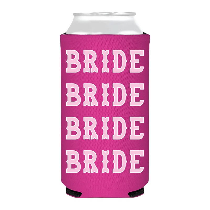 Bride Repeating Slim Can Cooler -Wedding