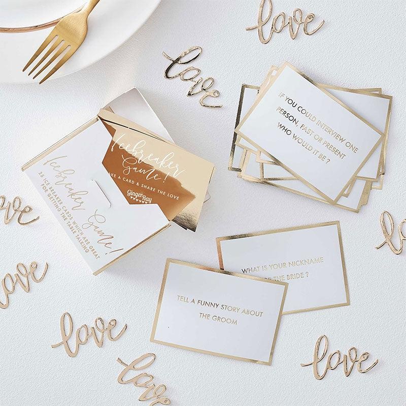 Gold Wedding Table Game 25pk