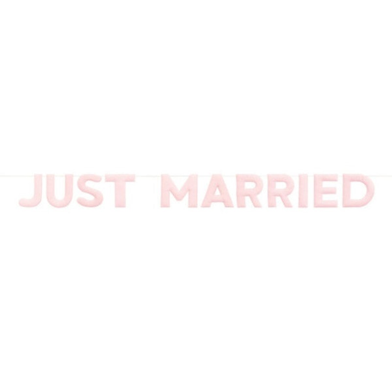 Just Married Felt Banner