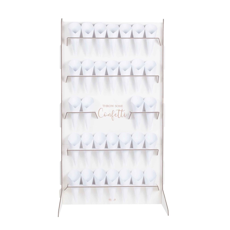 Wedding Confetti Stand and 32 Cones