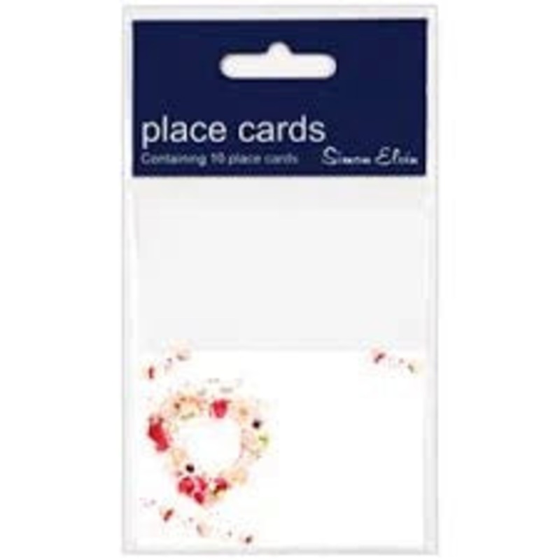 Wedding Rose Heart Place cards