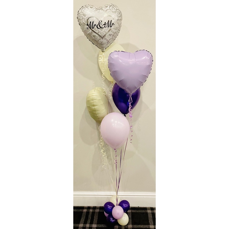 Wedding Themed 6 Balloon Mixed Display