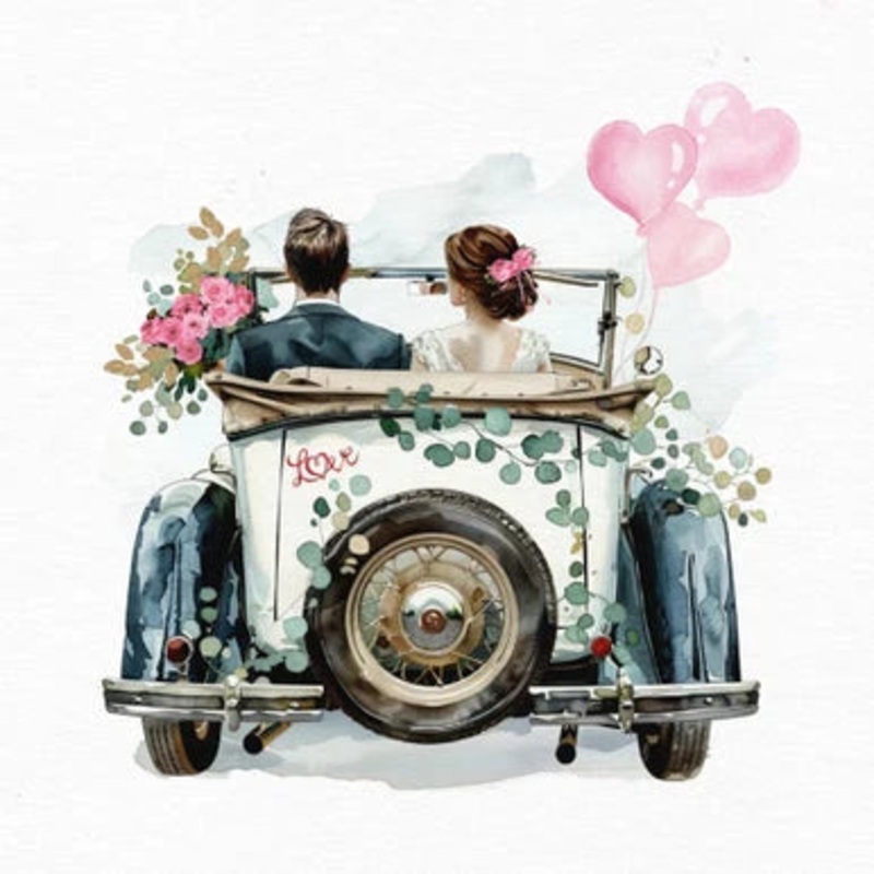 Wedding Themed Napkins - 20pk