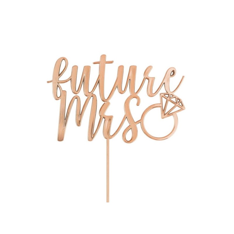 Blush Wedding Future Mrs Cake Topper