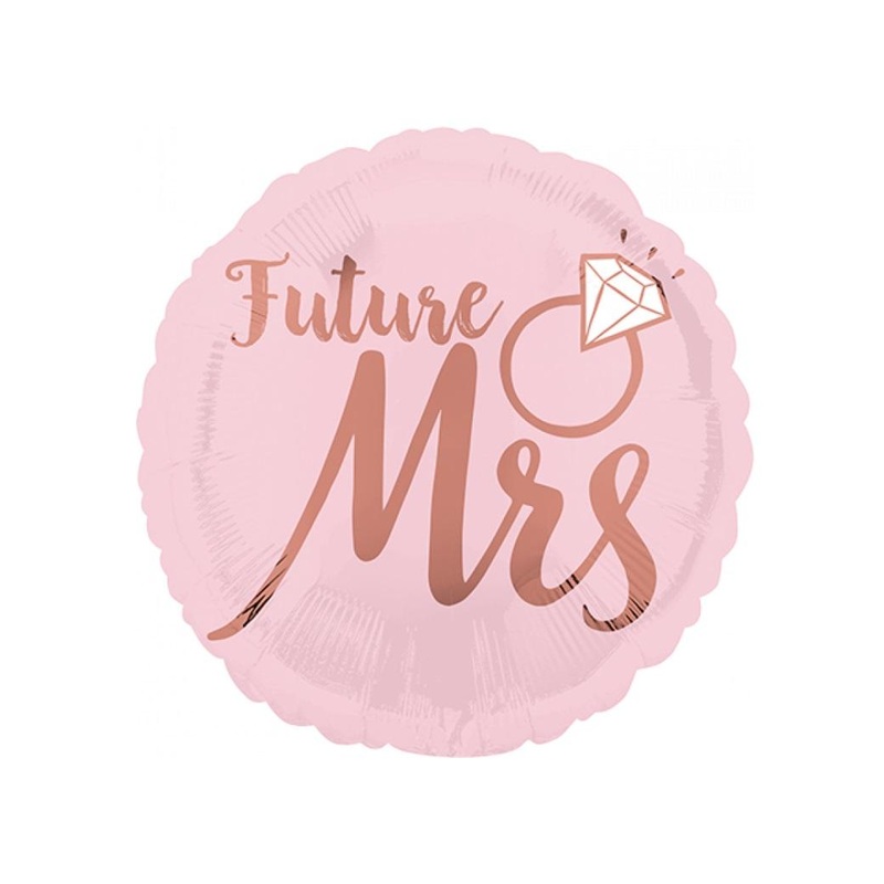 Blush Wedding Future Mrs Foil Balloon