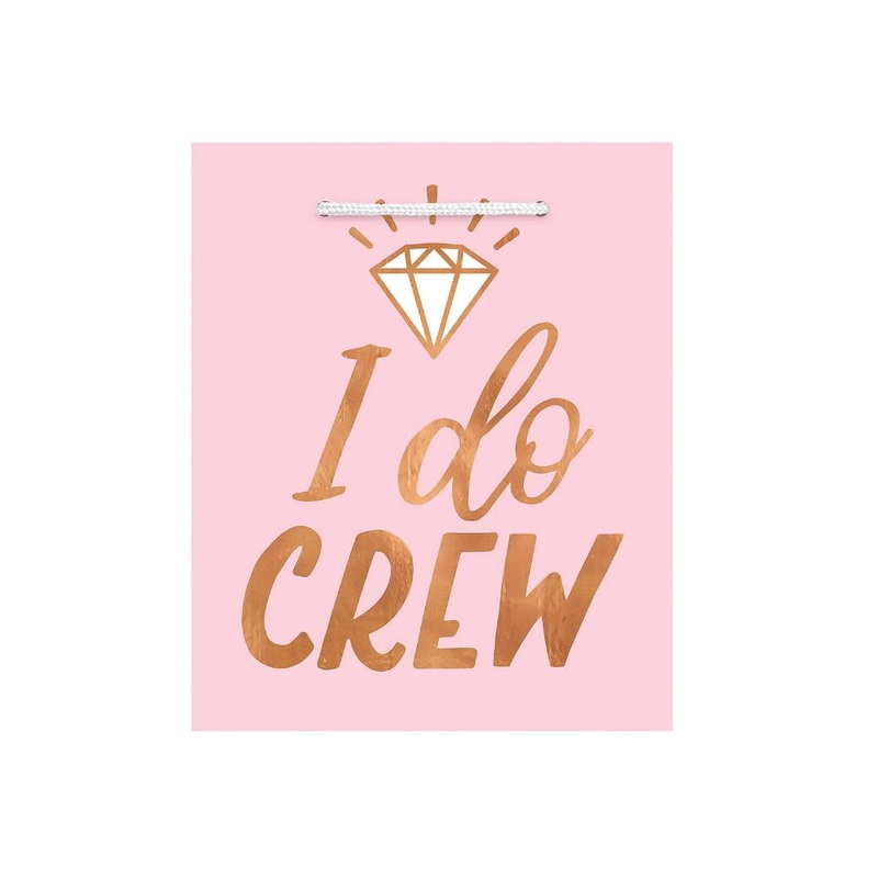 Blush Wedding I Do Crew Gift Bags 6pk