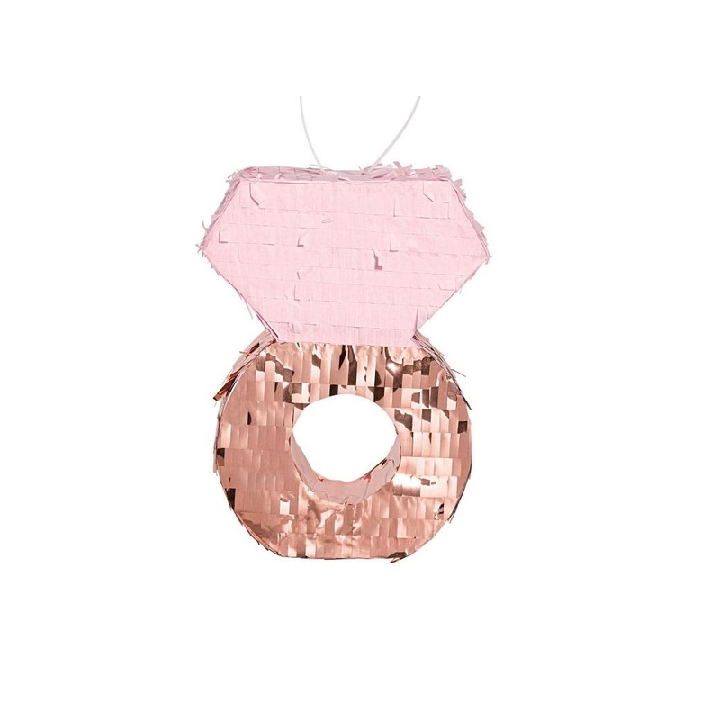 Blush Wedding Ring Mini Pinata Decoration