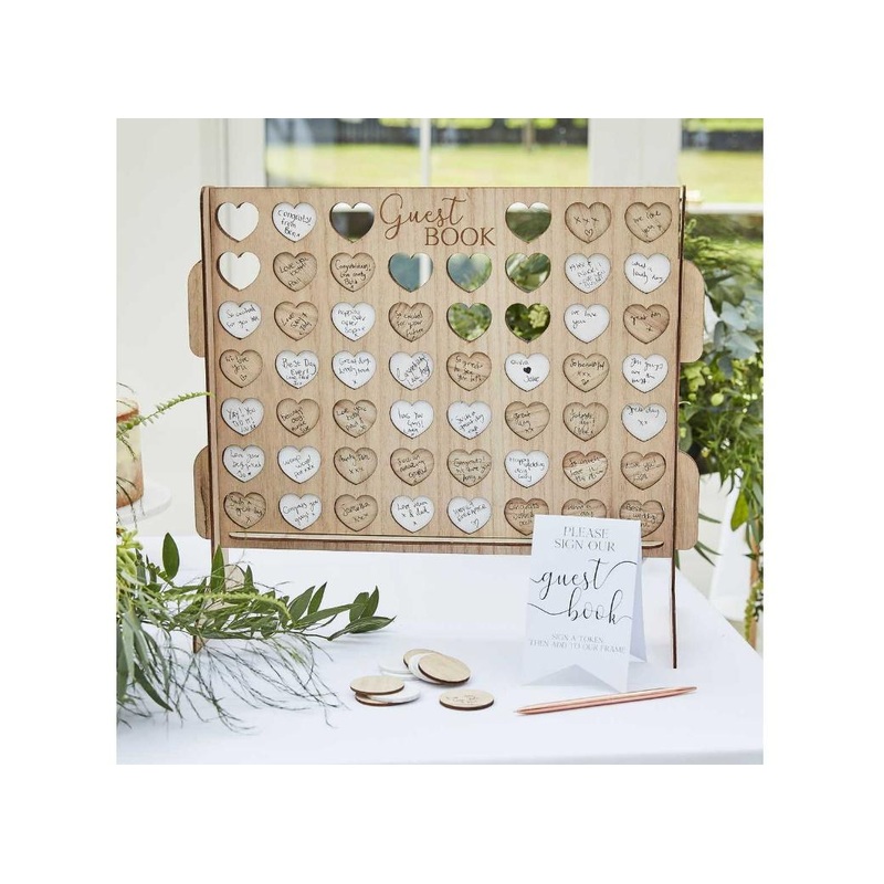 Botanical Wedding Four in a Row Guest Book Alternative
