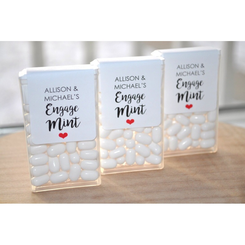 Engagement Favors Tic Tac Labels Mint To Be, Bridal Shower Favors, Wedding Favors, Bachelorette Party, Meant To Be Favors - Set of 24 Labels