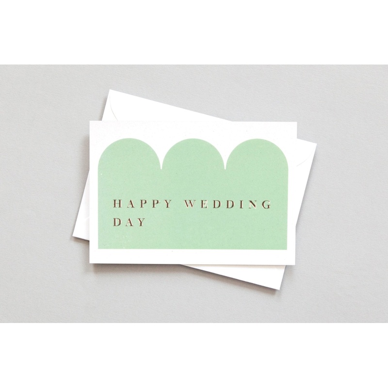 Foil Blocked   Happy Wedding Day Card