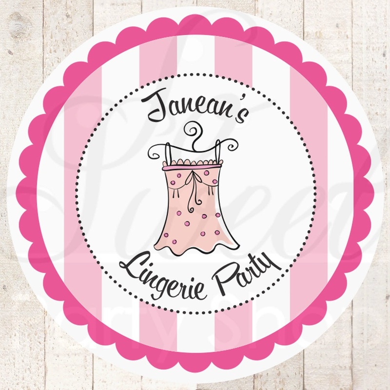Lingerie Party Favor Stickers, Bachelorette Party Favors, Bridal Shower Favors, Wedding Favor Stickers, Engagement Party Favors - Set of 24
