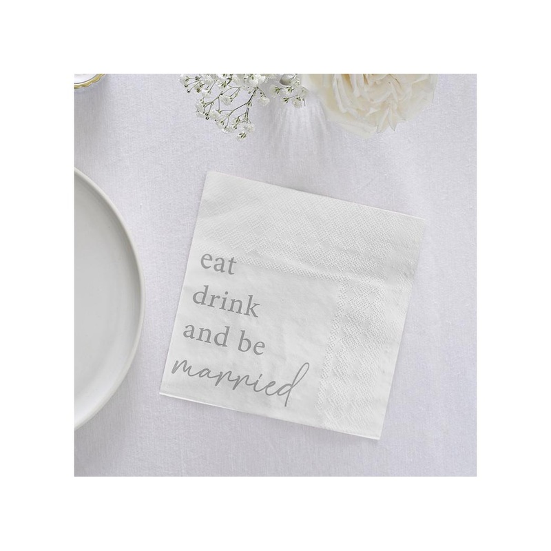 Modern Luxe Wedding Napkins 16pk