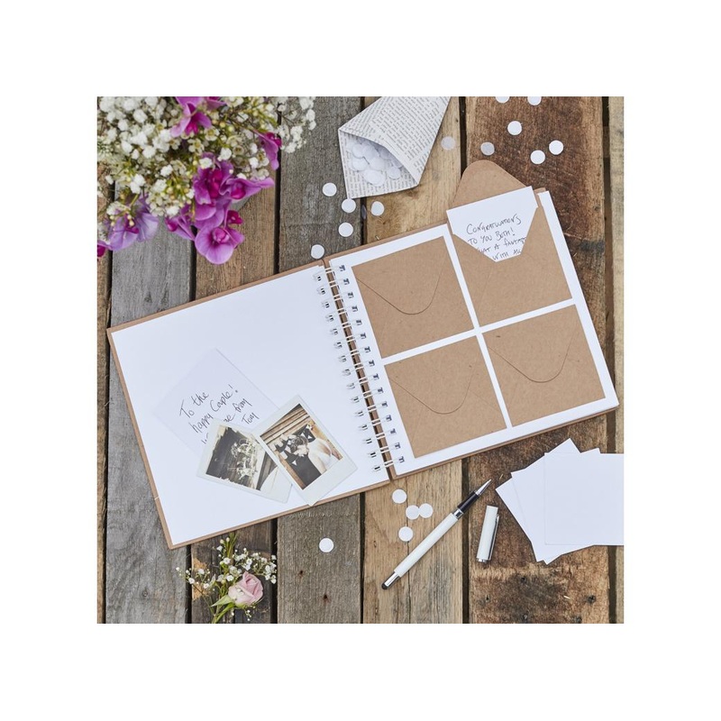 Rustic Country Envelope Wedding Guest Book