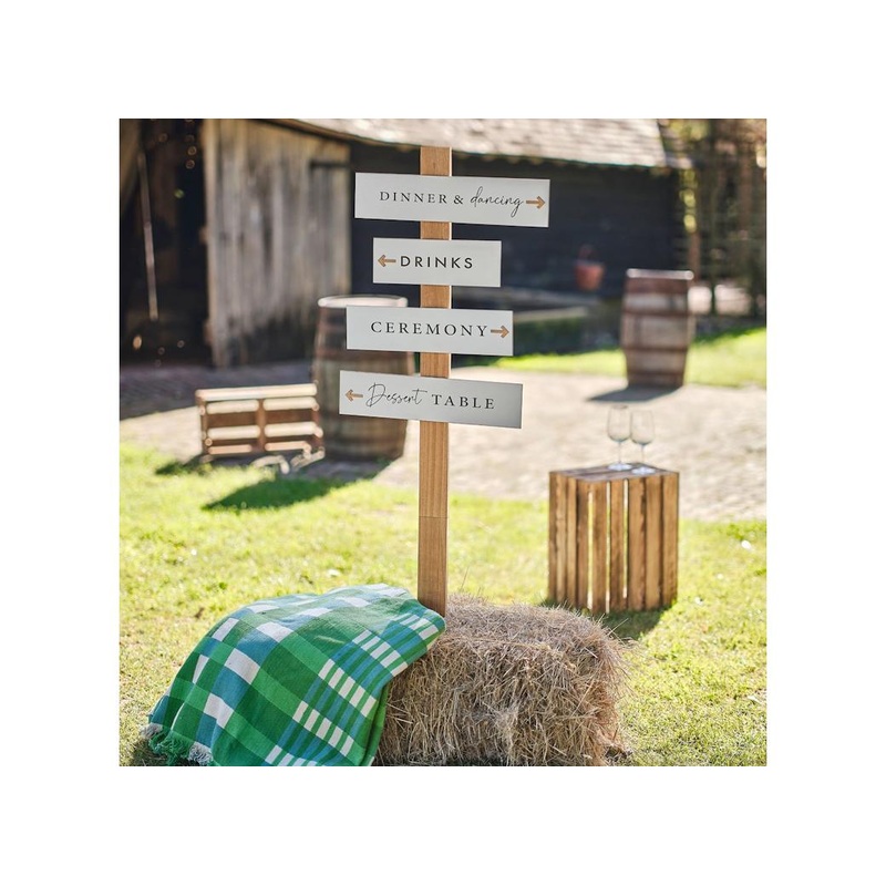Rustic Romance Wedding Signpost