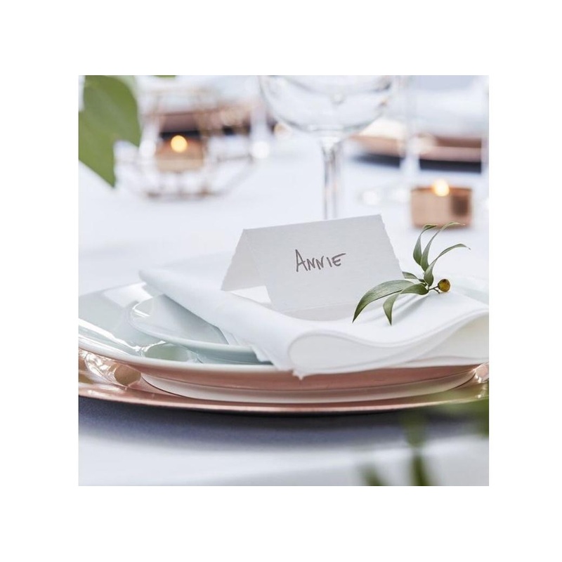 White Cotton Paper Wedding Place Cards 10pk
