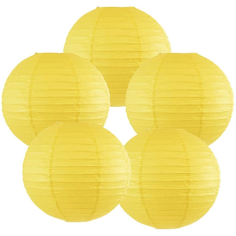 Yellow Paper Lanterns for Birthday Parties, Weddings, Baby Shower And Festivals