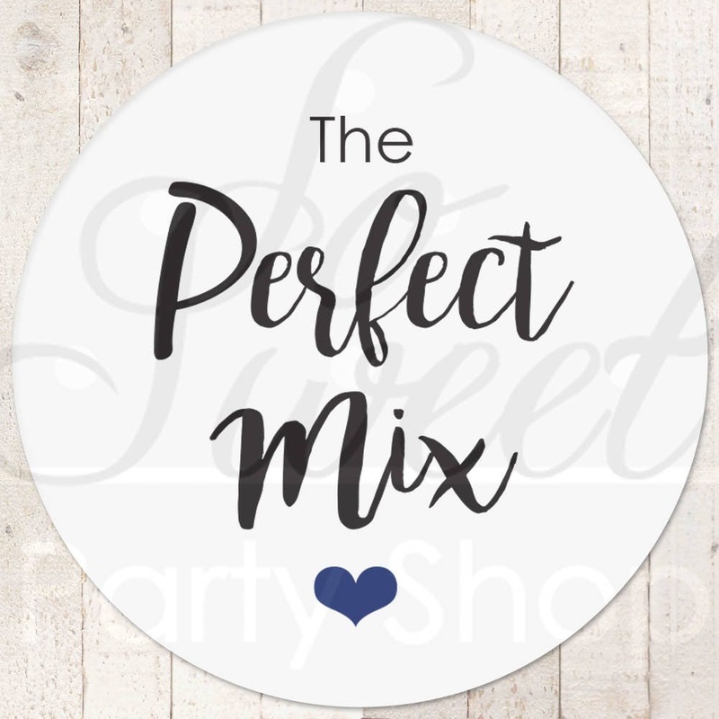 Perfect Mix Wedding Labels, Wedding Favor Stickers, Treat Bag Sticker, Sweet and Salty, Favorite Stickers, Snack Stickers - Set of 24