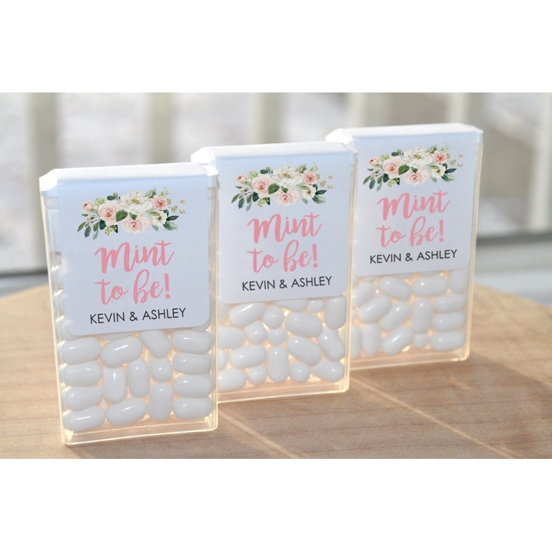 Wedding Favors, Tic Tac Labels Mint To Be, Bridal Shower Favors, Bachelorette Party Favors, Engagement Party Favors - Set of 24 Labels