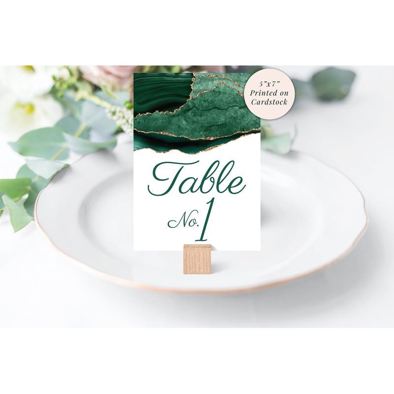 Wedding Table Numbers, Personalized Wedding Reception Table Number Cards 5x7 Wedding Decoration Table - Printed and Shipped Set of 5