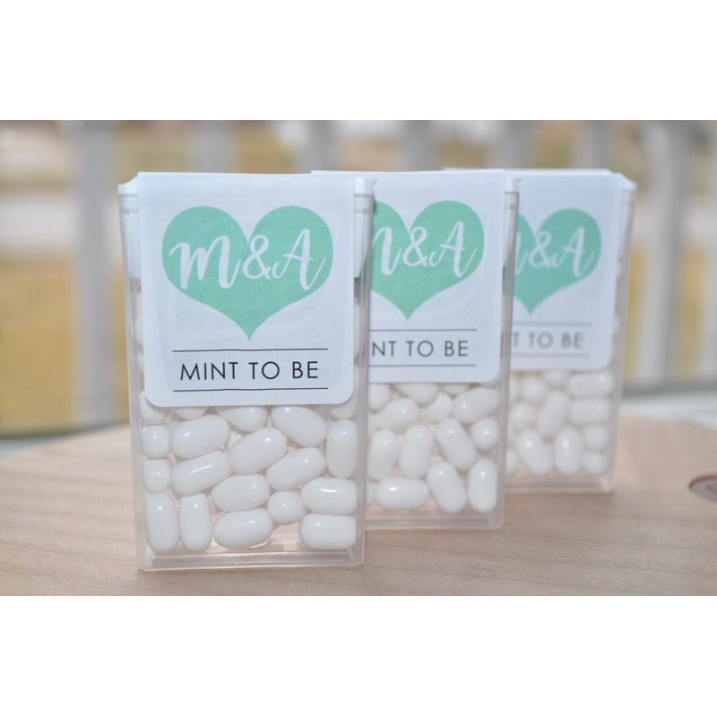 Mint To Be Tic Tac Labels, Bridal Shower Favors, Wedding Favors, Bachelorette Party, Engagement Party Favors, Mint Favors - Set of 24 Labels