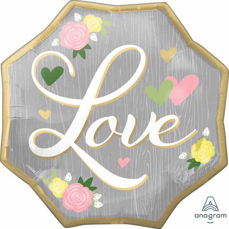 Wedding Love Floral Heart 22" P32 Pkg
