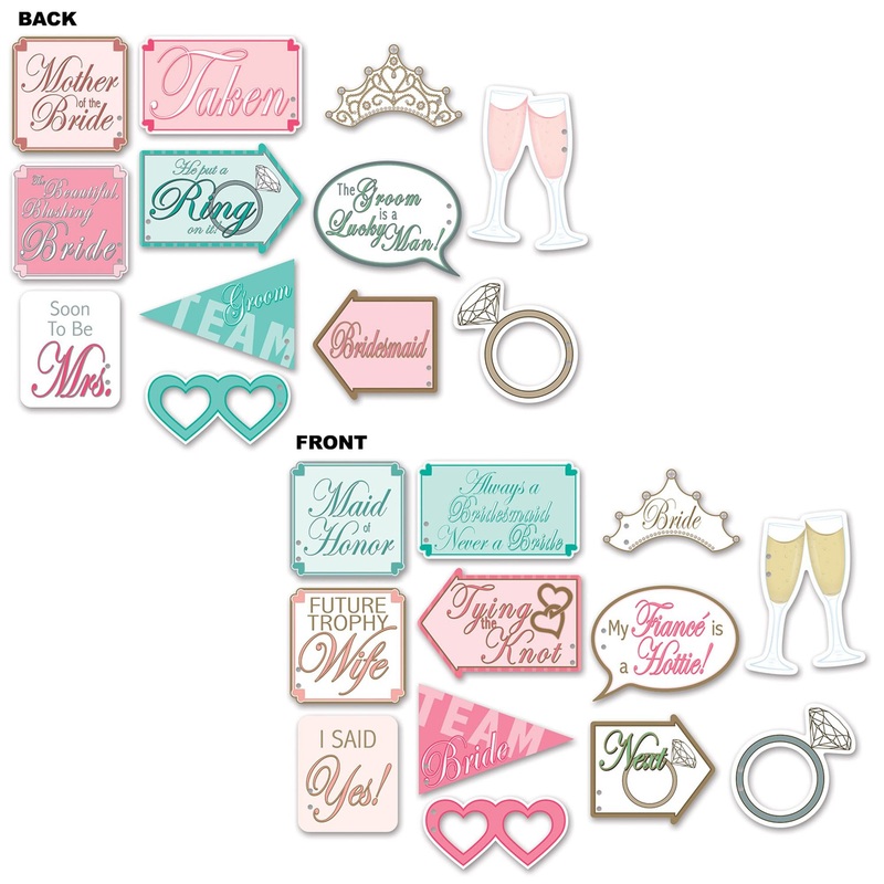 "Wedding Shower Photo Fun Signs - 12 Pack"
