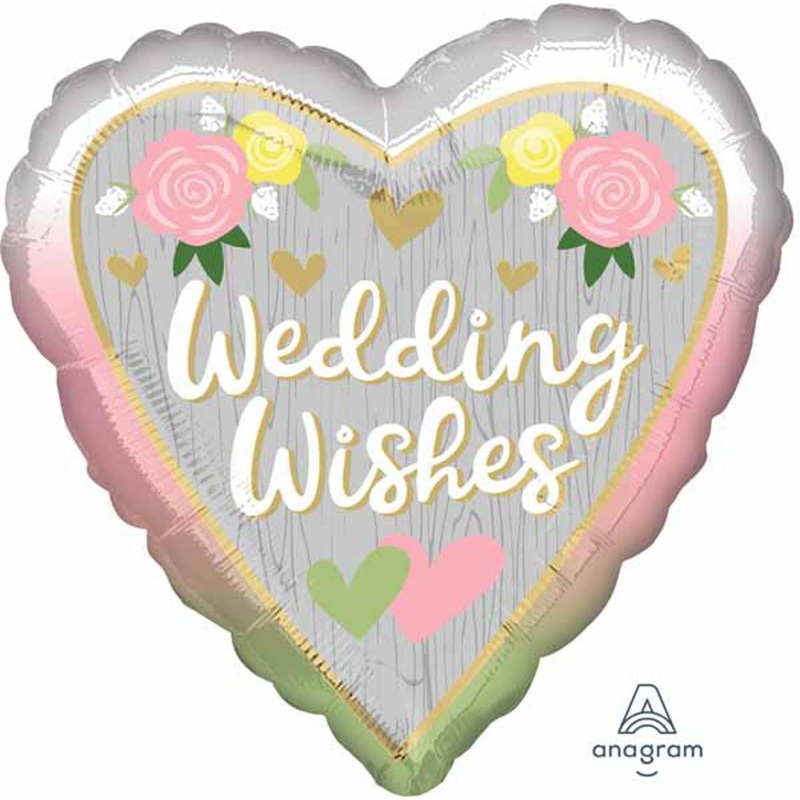 Wedding Wishes Ombre Heart Balloon Set (40 Pack)