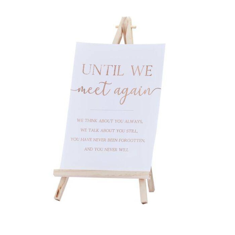 Commemorative In Memory of Wedding Sign and Easel S5054