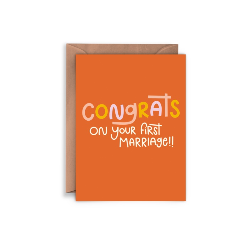 Congrats on Your First MarriageWeddingCard