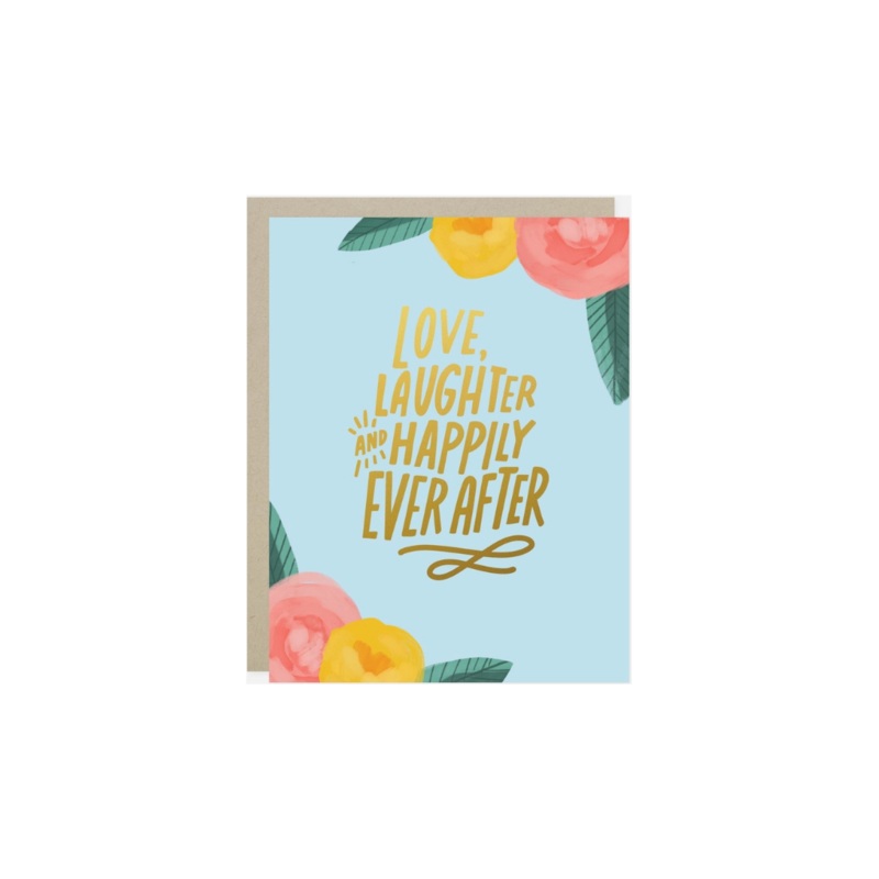 Love Laughter Happily Wedding Card