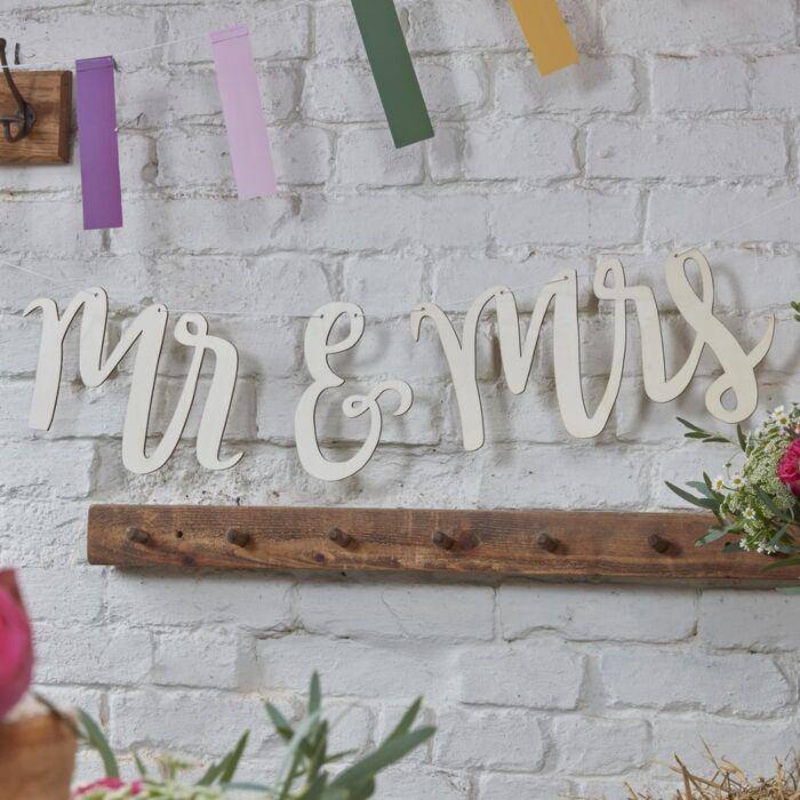 Mr & Mrs Wooden Wedding Sign