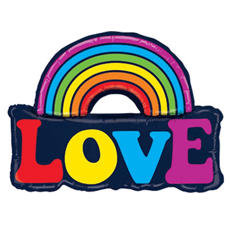 Rainbow Love Balloon