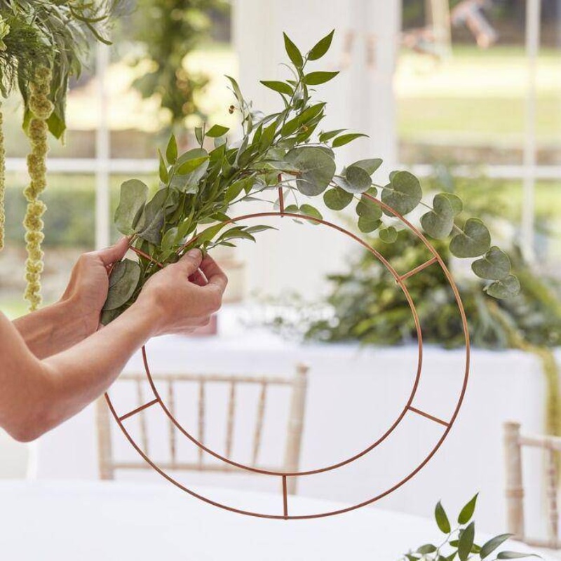 Wedding Decorations Copper Hoops For Foliage (Foliage not included)
