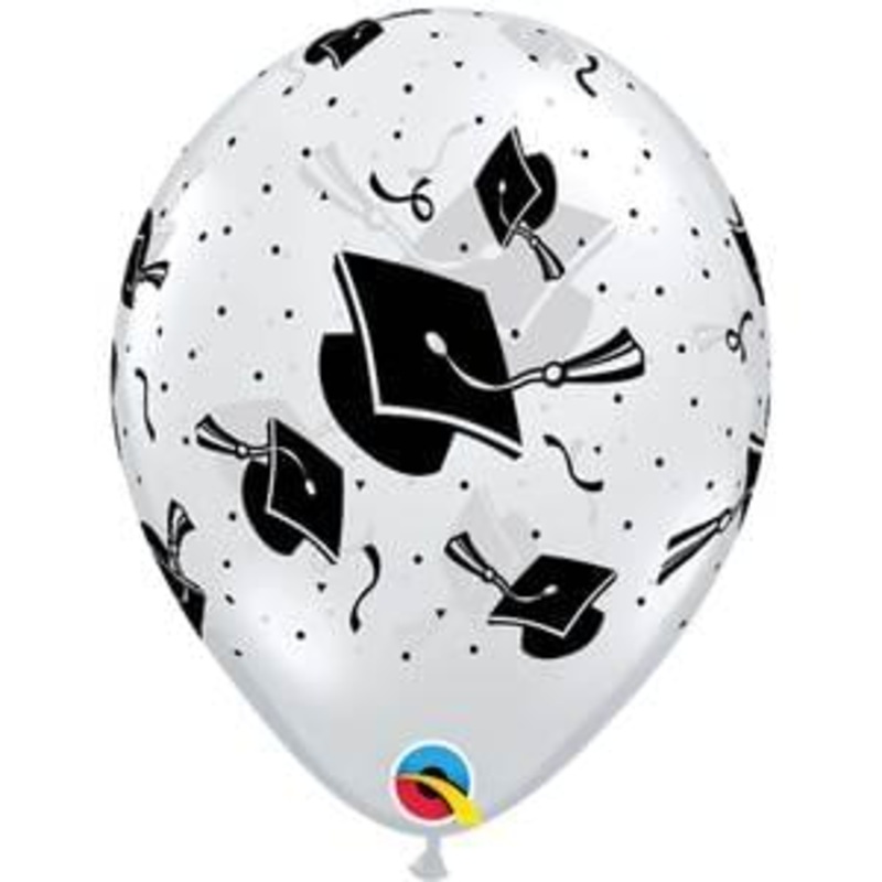 11" Grad Caps Black