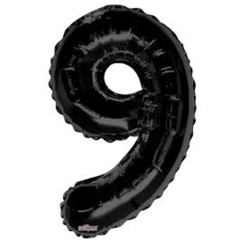 34" Black Number - 9